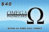 Omega Phone Card $40